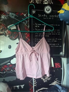 pink bow tank top